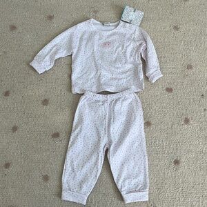 NWT Kissy Kissy Baa Baa Baby Sheep Pink Star Pant Set Size 3-6 M